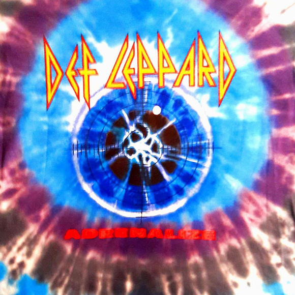 Def Leppard Adrenalize USA Tour Tie Dye Tshirt NWT - Picture 2 of 3